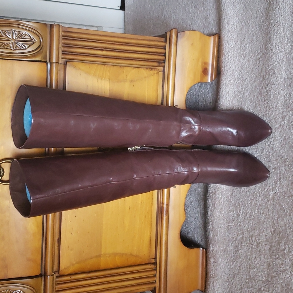 High Heel Tall Leather Boots - Nine West